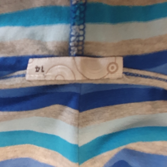 Target tank dress maxi stripped bodycon Sze 14 Blue summer beach Racer back - Picture 4 of 5